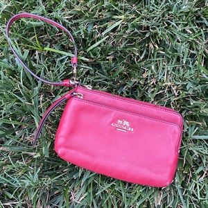 COACH Wristlet/Coin purse Red Vintage
